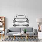 G35 2007 Front Silhouette Metal Wall Art