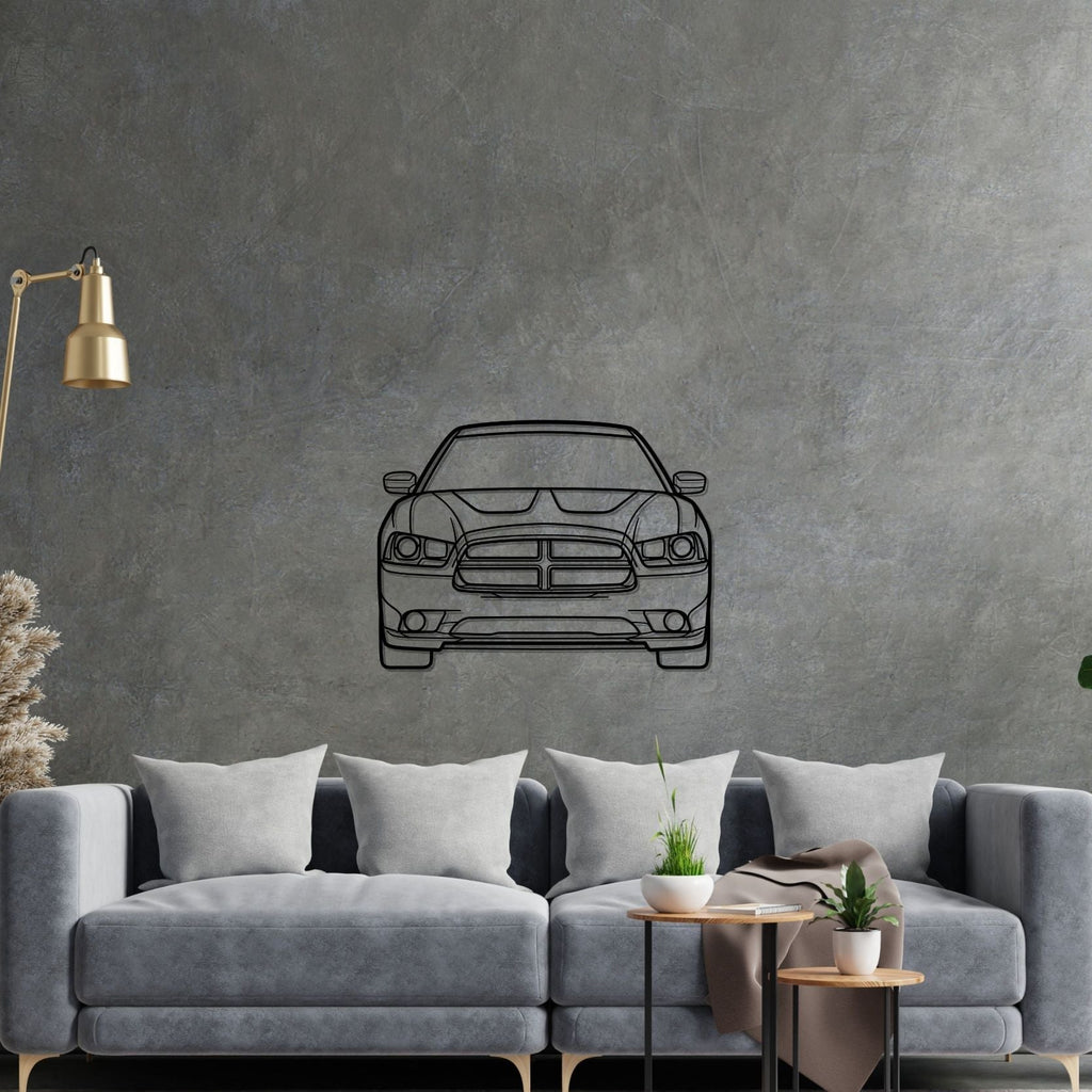Charger Front Silhouette Metal Wall Art