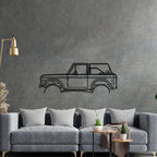 Bronco 1971 Detailed Silhouette Metal Wall Art