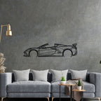 Corvette C8 Convertible Detailed Silhouette Metal Wall Art