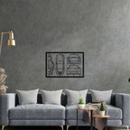 911 964 Turbo Frame Silhouette Metal Wall Art
