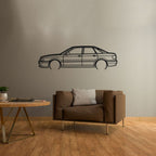 90 B3 1986 Detailed Silhouette Metal Wall Art
