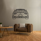 911 GT3 model 991 Back Silhouette Metal Wall Art