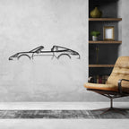 911 Targa model 992 Classic Silhouette Metal Wall Art