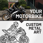 Your Custom Bike Silhouette Metal Wall Art
