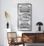 2019 Mustang Shelby GT500 Quad Profile Metal Frame Silhouette