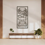 911 GT2 RS Quad Profile Metal Frame Silhouette