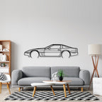Corvette c4 Detailed Silhouette Metal Wall Art