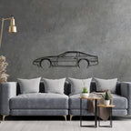 Corvette c4 Detailed Silhouette Metal Wall Art