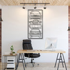 E34 Quad Profile Metal Frame Silhouette