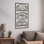 2016 911 R Quad Profile Metal Frame Silhouette