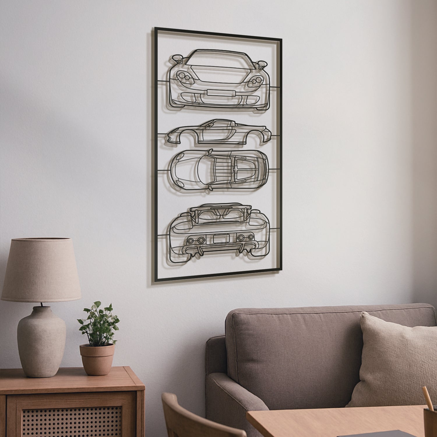 2003 Carrera GT Quad Profile Metal Frame Silhouette - MT1459