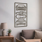 2010 Camaro SS Quad Profile Metal Frame Silhouette