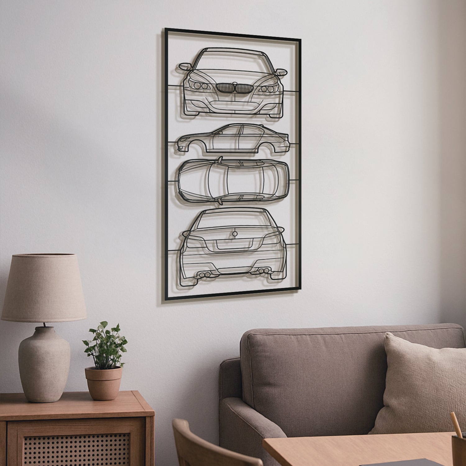E60 Quad Profile Metal Frame Silhouette - MT1435