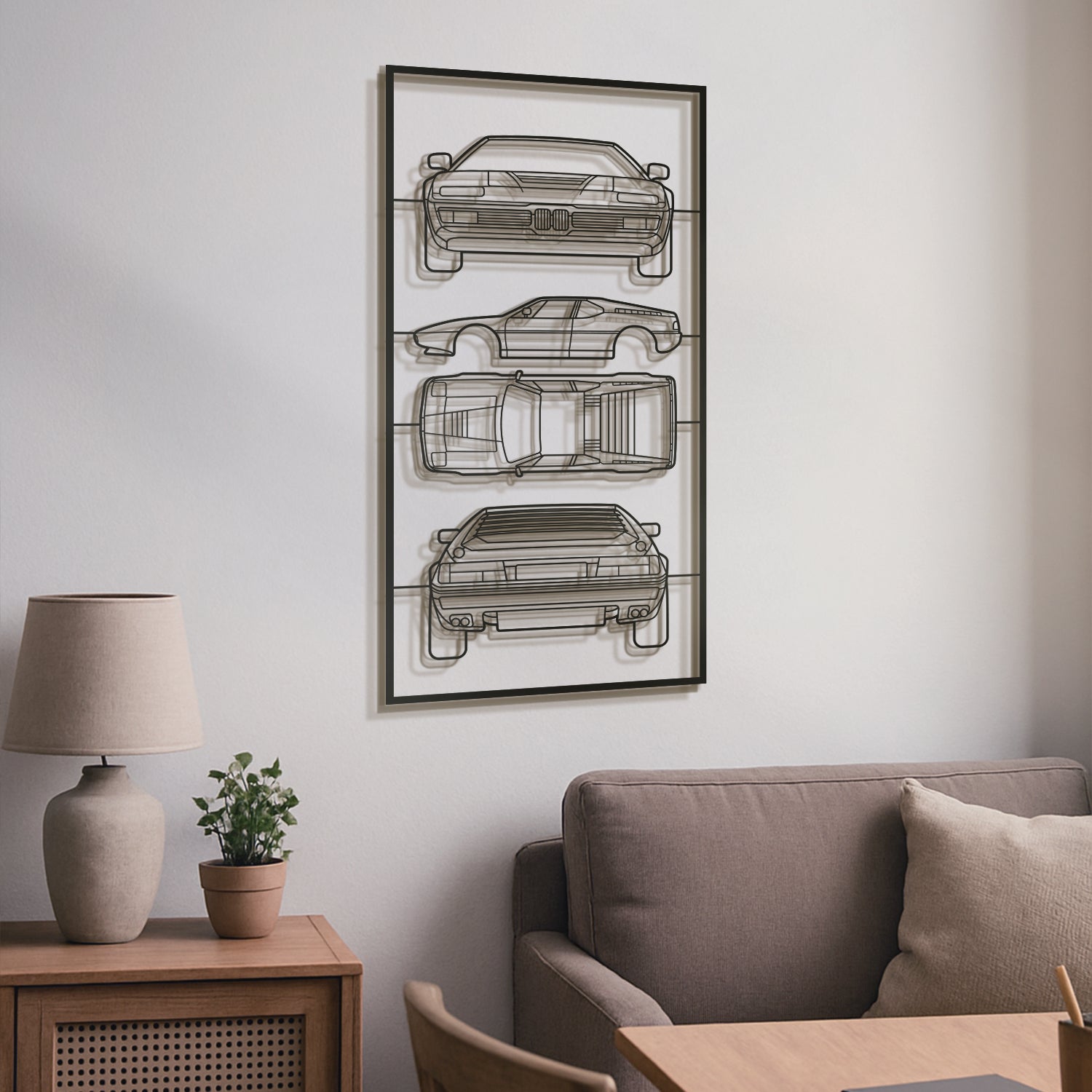 1978 M1 (E26) Quad Profile Metal Frame Silhouette - MT1427