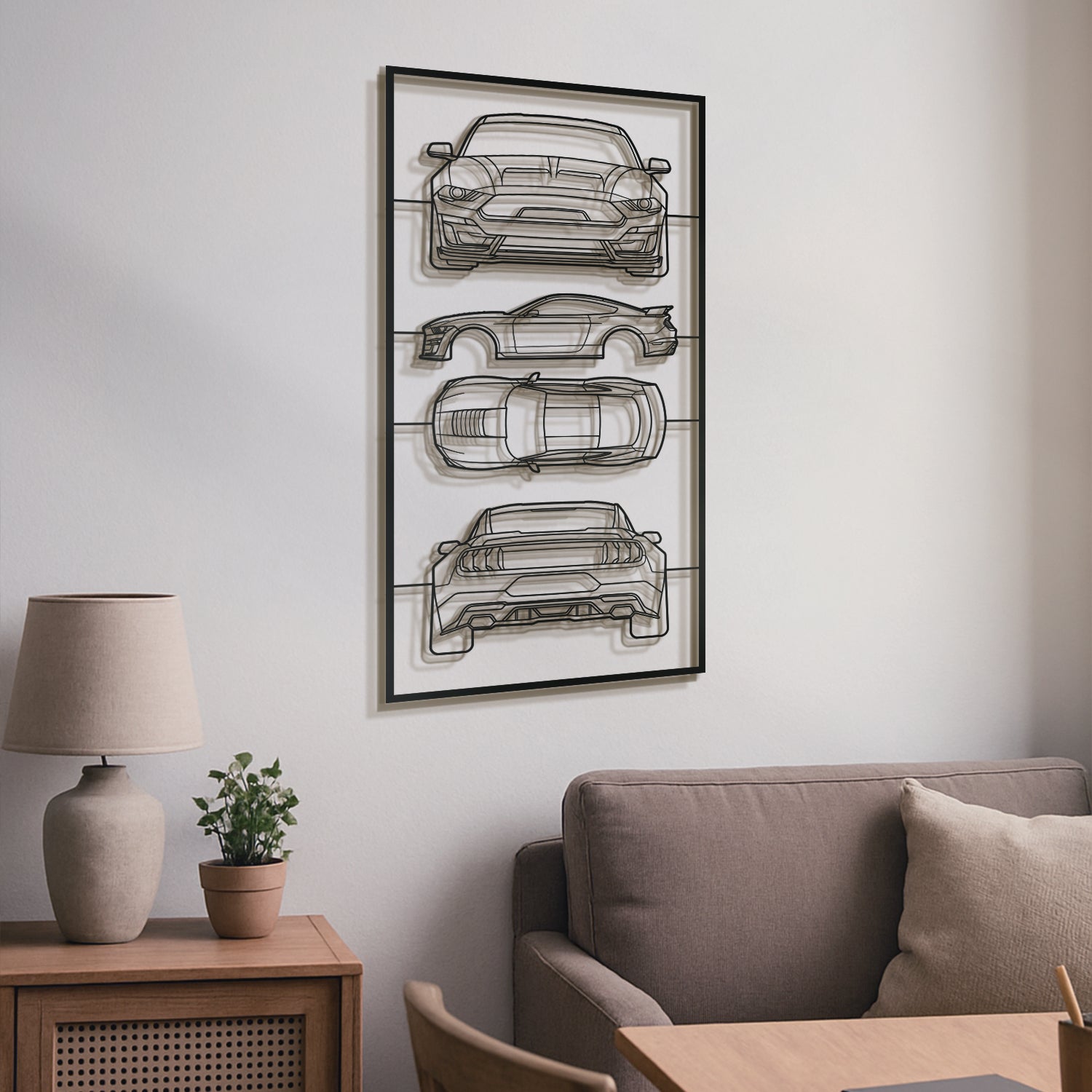 2019 Mustang Shelby GT500 Quad Profile Metal Frame Silhouette - MT1453
