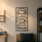 1964 911 (901) Quad Profile Metal Frame Silhouette