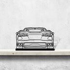 C8 Back Silhouette Metal Art Stand