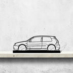 Golf 4 R32 Silhouette Metal Art Stand