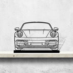 911 Model 992 Front Silhouette Metal Art Stand