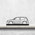 Golf GTI mk4 Silhouette Metal Art Stand