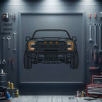 F-150 Front View Metal Neon Car Wall Art