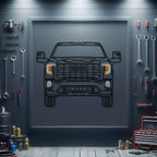 Sierra Front View Metal Neon Car Wall Art