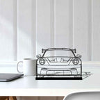 911 GT3 RS Model 992 Front Silhouette Metal Art Stand