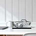 Corvette C1 1960 Angle Silhouette Metal Art Stand
