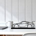 911 GT3 RS model 992 Silhouette Metal Art Stand