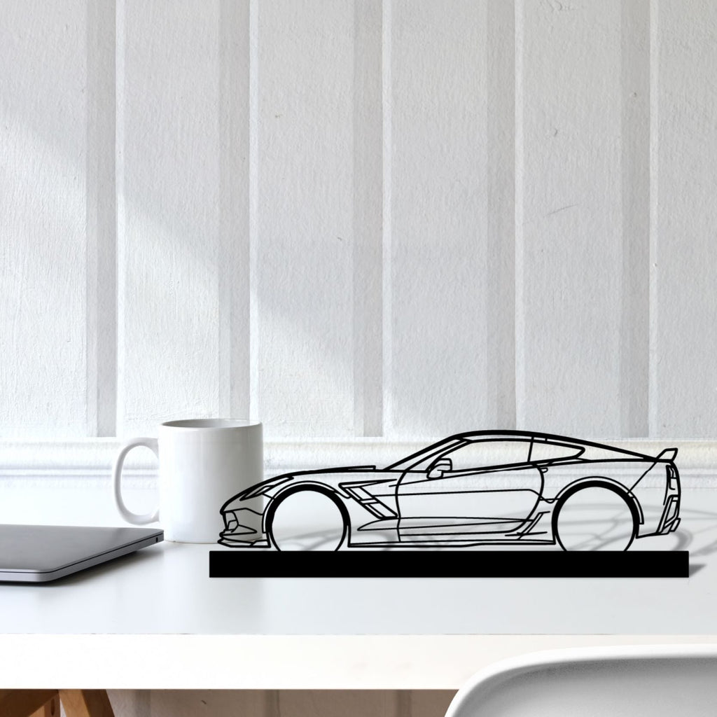 Corvette C7 GS Silhouette Metal Art Stand